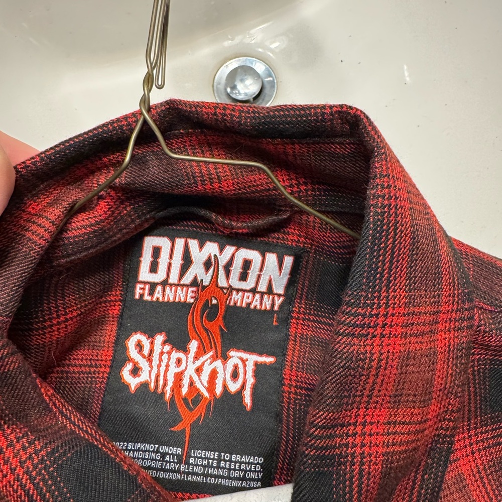 DIXXON Slipknot Red and Black Plaid Men's Shirt - Picture 4 of 4